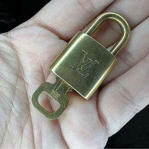 Louis Vuitton Gold Tone Lock with Key Numbered 304